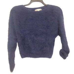 LC Laure Blue Fuzzy Soft Sweater Size XSmall